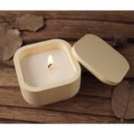 Square craft candle with lid silicon mold