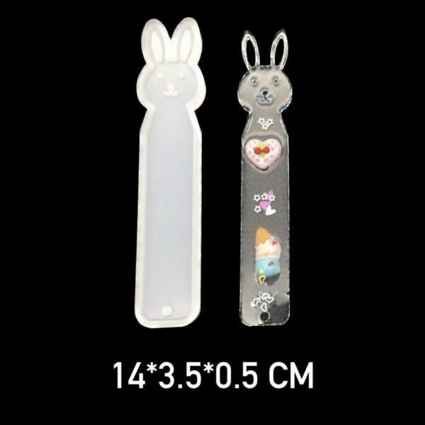 Silicone Bookmark Rabbit Molds 14*3.5*0.5cm