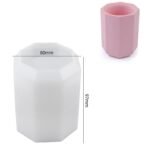 long octagon candle cup silicone mold