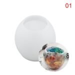 Flat round holder tealight candle silicone mold