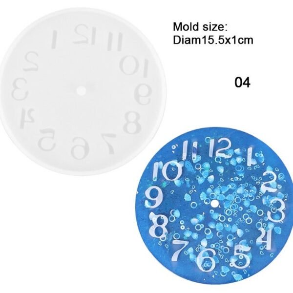 Arabic Numerals Clock Mold