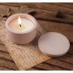 Round craft candle with lid silicon mold