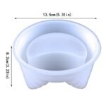 Round staircase plaster Flower Pot Silicone Mold